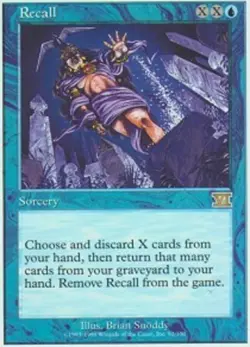 1x Recall Heavy Play MTG Magic - Kid Icarus - - Image 1