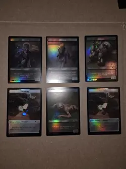 Magic The Gathering Foil Walker Token Lot Of 6 Secret Lair - Image 1