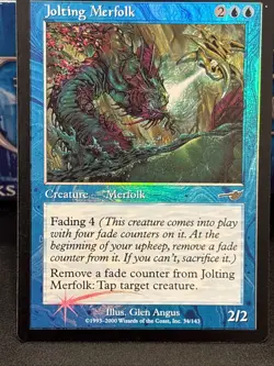 Jolting Merfolk FOIL Nemesis NM UP Blue Uncommon MAGIC Mtg - Image 1