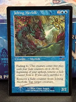 Jolting Merfolk FOIL Nemesis NM UP Blue Uncommon MAGIC Mtg - Image 2