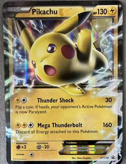 Pikachu EX Battle Heart Tin Promo Pokemon Card XY174 (2016) - Image 1
