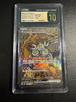 Pokemon Sandy Shocks ex 215/187 Sv8a Terastal Fest SAR Holo CGC 10 JP - Image 1