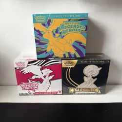 Pokemon Ascended Heroes, White Flare, Mega Evo ETB x 3 - NEW/SEALED BUNDLE LOT - Image 1