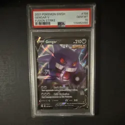 Pokemon Gengar V 156/264 Fusion Strike Ultra Rare Holo PSA 10 Single Strike - Image 1