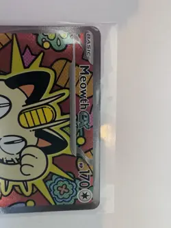 Pokemon Meowth EX Full Art Foil Black Star Promo Card 121/088 170 HP 2016 - Image 5