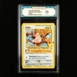 TQG 10 GEM MINT 1995-2000 Pokemon ENG Cleffa #SWSH-CB 20/111 Holo(2) - Image 1