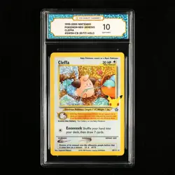 TQG 10 GEM MINT 1995-2000 Pokemon ENG Cleffa #SWSH-CB 20/111 Holo(2) - Image 2