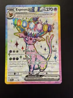 Pokemon Espeon EX TCG Prismatic Evolutions Premium Figure Svp175 - Image 1