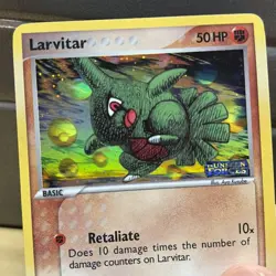 Larvitar 61/115 Common Unseen Forces Pokemon Reverse Holo Moderately Played - Image 2