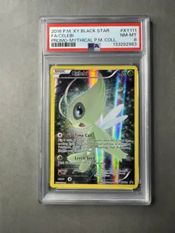 2016 POKEMON XY BLACK STAR PROMO MYTHICAL POKEMON COLL FULL ART/CELEBI PSA 8 - Image 2