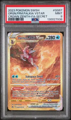 Origin Forme Palkia Vstar GG67/GG70 Secret Pokemon PSA 9 - Image 1