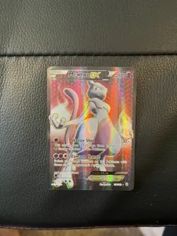 Pokemon Mewtwo-EX TCG Full Art Ultra Rare Holo Card Breakthrough 158/162 NM - Image 1