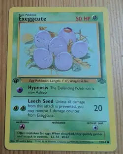 Pokemon TCG Exeggcute 52/64 Jungle HP Wotc Vintage - Image 1