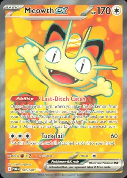 Pokemon TCG - Meowth ex ME03: Perfect Order 107/088 NM - Image 1