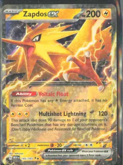 Zapdos ex - SV: Scarlet & Violet 151 145/165 NM - Pokemon TCG - Image 1