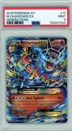2016 Pokemon XY Generations M Charizard EX #12 PSA 9 Mint - Image 1
