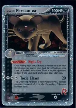 Pokemon EX UNSEEN FORCES - #116/115 Rocket's Persian ex Holo - ENG - LP/NM - Image 1