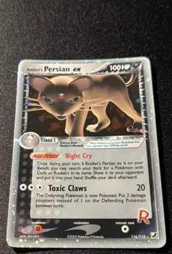 Pokemon EX UNSEEN FORCES - #116/115 Rocket's Persian ex Holo - ENG - LP/NM - Image 4