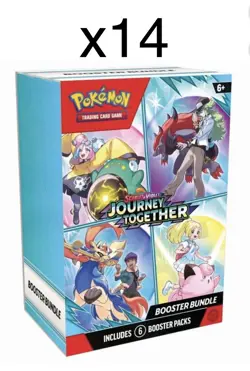 Lot (14) Pokemon Scarlet & Violet Journey Together Booster Bundle Boxes Sealed - Image 1
