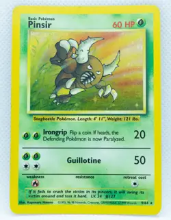 PINSIR 9/64 No Symbol Error Holo Rare Jungle Set 1999 - Pokemon Card WOTC - Image 1