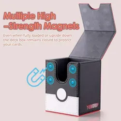 tombert 150+ Premium Deck Box Case for PTCG, MTG, Large Capacity with 2 Dividers - Image 3