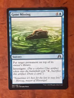 Gone Missing MTG Magic the Gathering Card LP Lightly Played SOI - Image 1