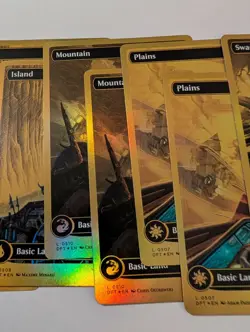 Aetherdrift (DFT) - First Place Foil Lands - Set Of 10 (2x Each) - Image 3