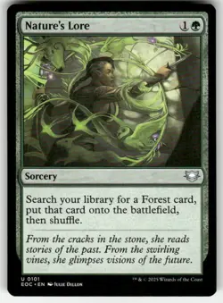 Nature's Lore 101 UC Commander: Edge of Eternities NM Magic: The Gathering - Image 1