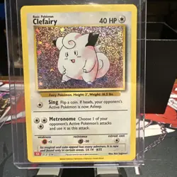 Clefairy 013/034 Holo Rare Base Set 2 Pokemon Card NM Super Clean! - Image 1