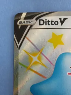 Pokemon Sword & Shield Shining Fates Ditto V SV118/SV122 Shiny Rare Full Art - Image 4