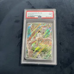 2025 POKEMON PFL EN-PHANTASMAL FLAMES ILLUSTRATION RARE #106 MEOWTH PSA 9 - Image 1