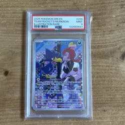 Pokemon TCG Team Rocket's Murkrow 200/182 - Destined Rivals - PSA 9 - Image 1