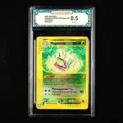 TQG 8.5 NM-MT+ 2002 Pokemon ENG Meganium #54/165 R - Image 1