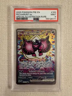 POKEMON PRISMATIC EVOLUTIONS SPECIAL ILLUSTRATION RARE PECHARUNT EX PSA 9 MINT - Image 1