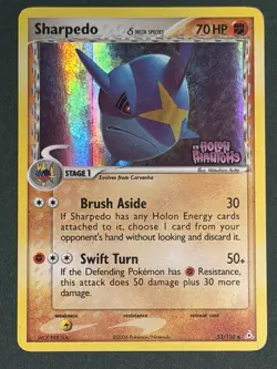 Pokemon Sharpedo Delta Species 53/110 EX Holon Phantoms 2006 Reverse Holo - Image 1