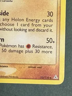 Pokemon Sharpedo Delta Species 53/110 EX Holon Phantoms 2006 Reverse Holo - Image 4