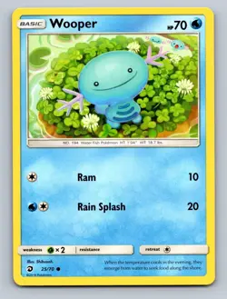 Wooper 25/70 Common Dragon Majesty NM 2018 Free Shipping - Image 1