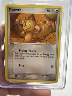 2005 Pokemon EX Delta Species Meowth #77/113 CGC 10 - Image 3