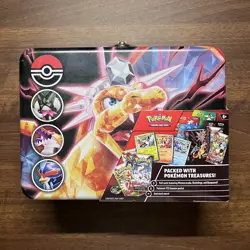 Pokemon TCG Collectors Chest Lunchbox Tin Charizard 6 Booster Packs 820650853050 - Image 1