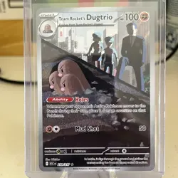 Pokemon TCG Team Rocket's Dugtrio 239/217 ASC Full Art Holo Stage 1 100HP - Image 1