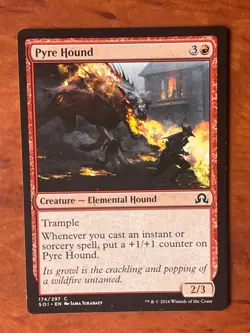 Pyre Hound MTG Magic the Gathering Card LP Lightly Played SOI - Image 1