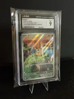 Pokemon TCG Victini Black Star Promo #208 CGC 9 Mint Illustration Collection - Image 1