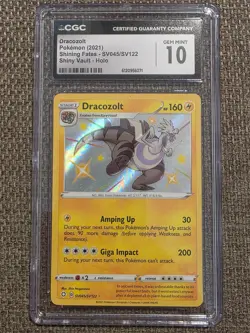 Pokemon TCG Dracozolt Holo SV045/SV122, Shining Fates CGC 10 - Image 1