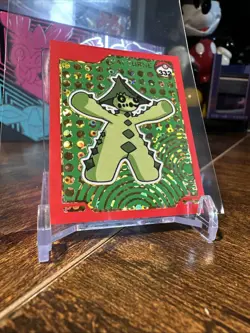 Pokemon Pokedex Sticker Album #332 Cacturne Gold Cracked Ice Holo - Image 3
