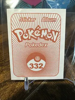Pokemon Pokedex Sticker Album #332 Cacturne Gold Cracked Ice Holo - Image 5