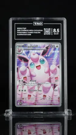 2025 Pokemon Phantasmal Flames Wigglytuff #105 IR EN Graded TAG 8.5 - Image 1