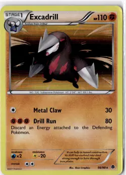 EXCADRILL 56/98 HOLO R EMERGING POWERS POKEMON HOLO MP - Image 1
