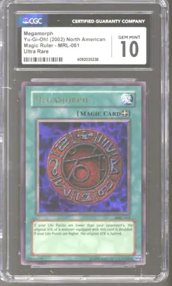 Yu-Gi-Oh Magic Ruler Megamorph MRL-061 CGC 10 GEM MINT POP 1 YuGiOh - Image 1