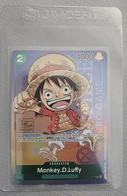 Monkey D Luffy P-037 1st Anniversary Tournament STAMP Promo Holo One Piece Card - Image 4
