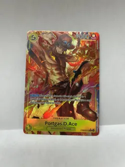 Bandai One Piece CCG Portgas.D.Ace PRB02-018 Rare Foil Alt Art 7000 5 - Image 1